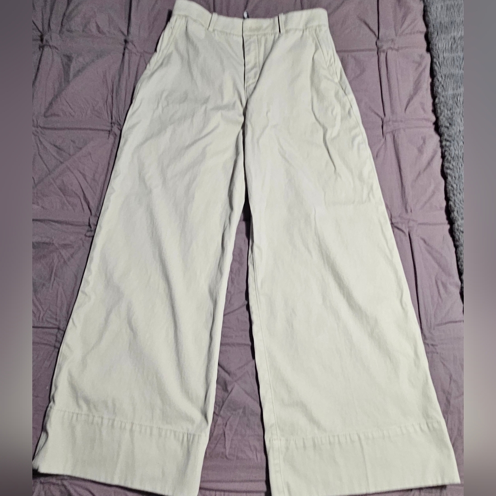 Spanx Stretch Twill Wide Leg Pants in Bone
